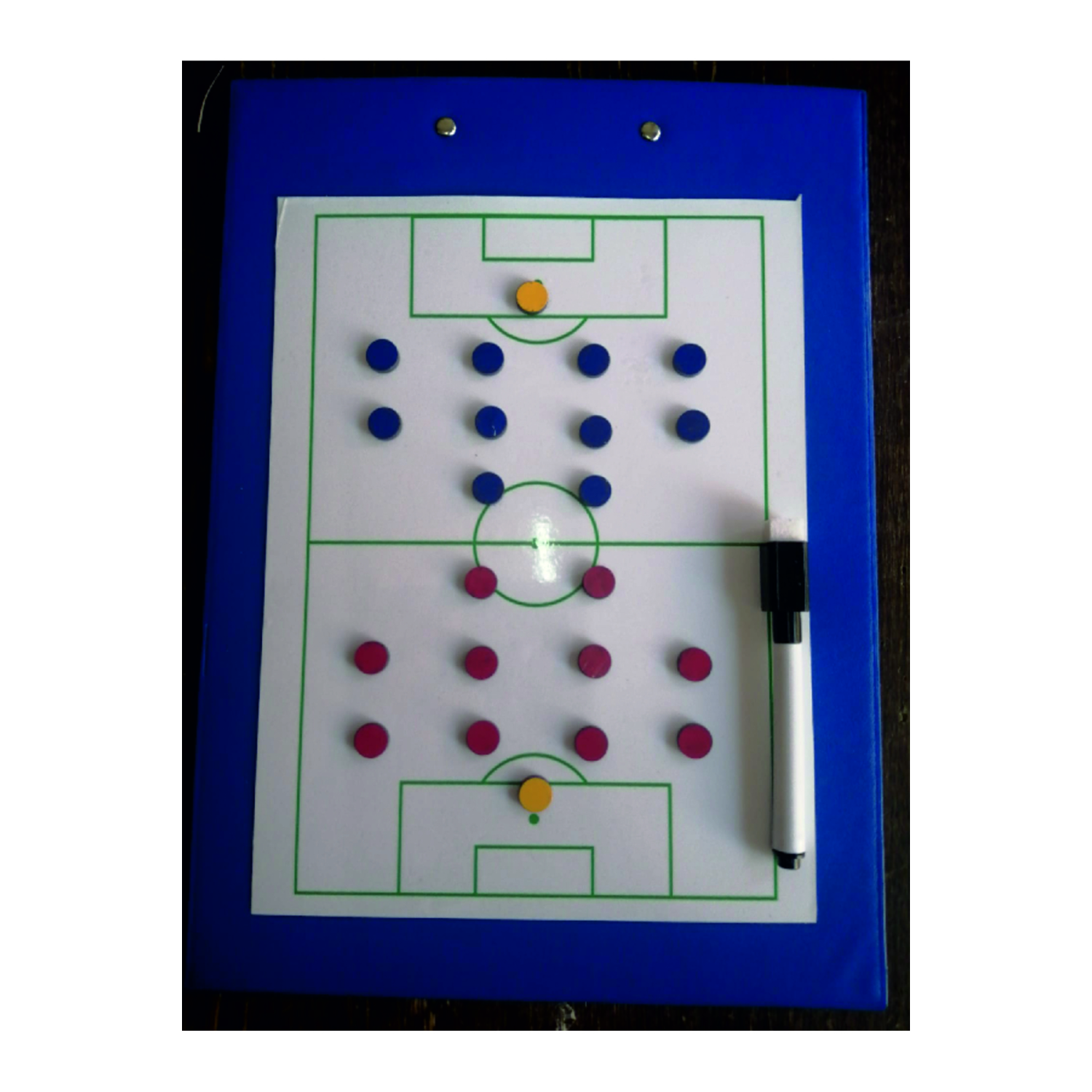 Futbol Taktik Tahtası Mıknatıslı Çift Yön Mavi Renk