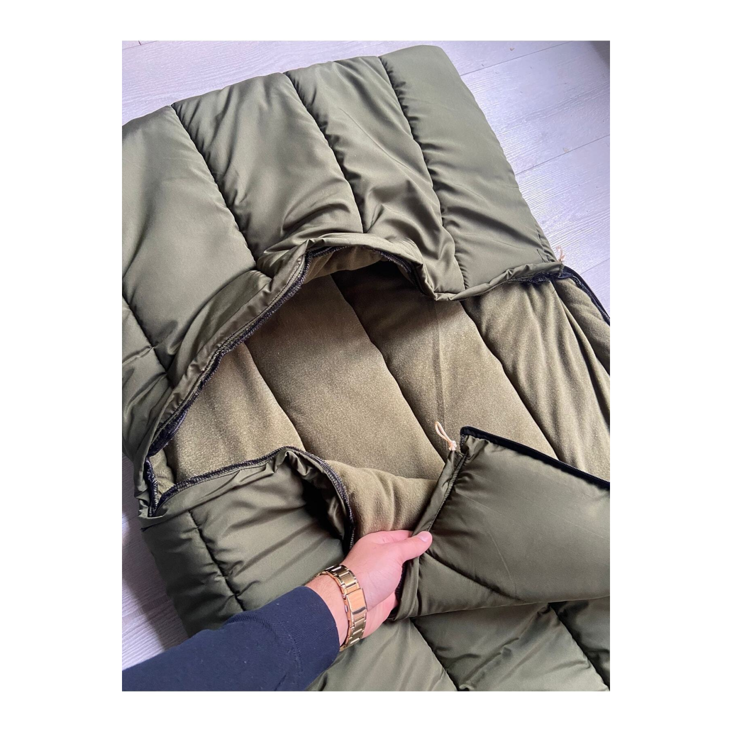 -20 Derece Deprem, Askeri Ve Camping Su Geçirmez Kamp Uyku Tulumu 2.00 X 80 Cm Uyku Tulumu