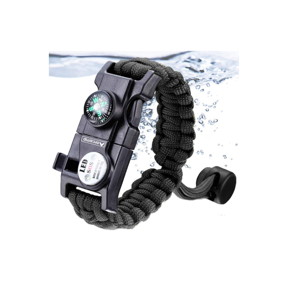 Out-4300 Paracord Hayatta Kalma Bilekliği Siyah