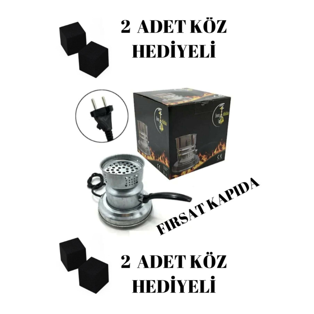 Nargile Köz Yakma & Kömür Yakma Makinesi+2adet Kömür Hediyeli