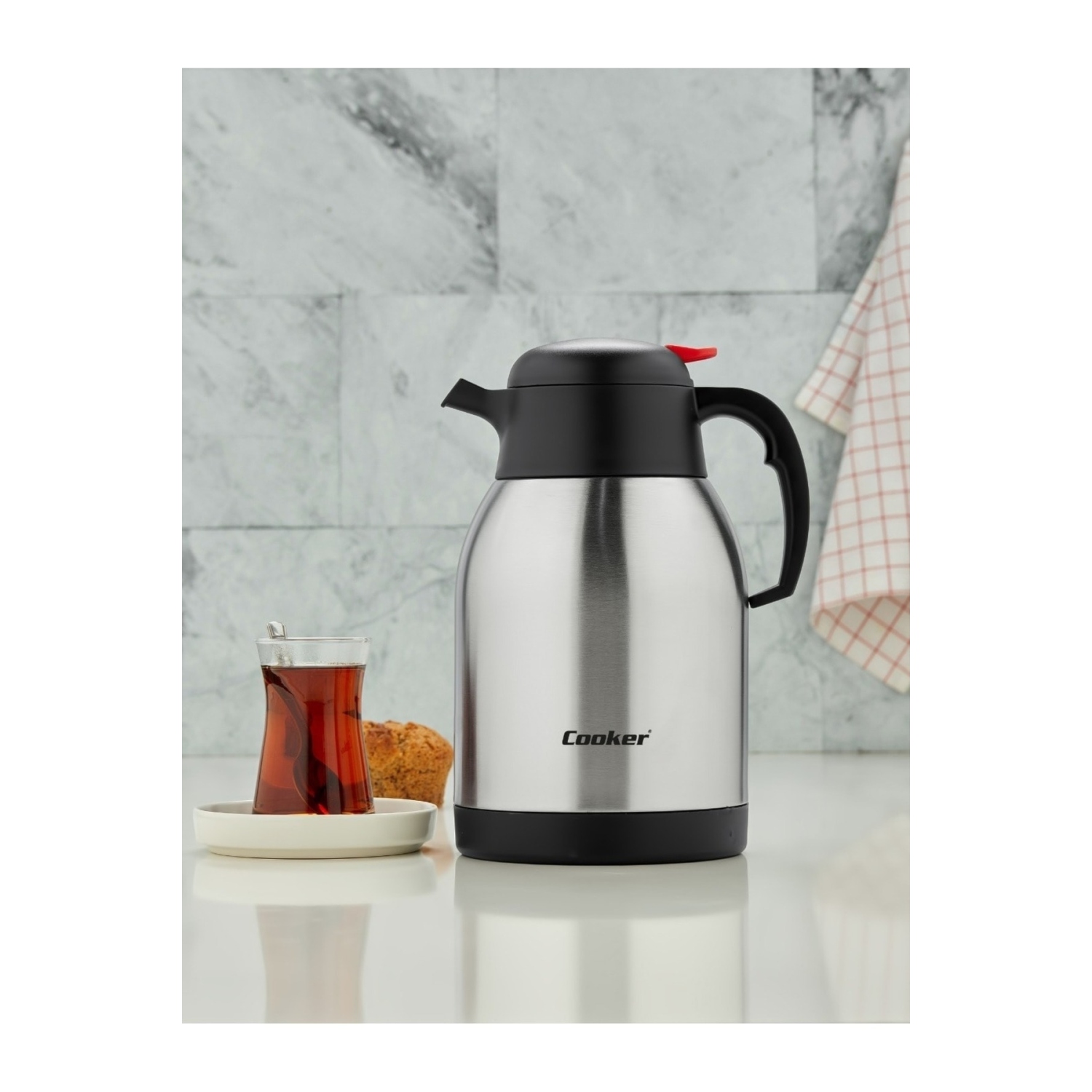 2 Litre Çift Kat Paslanmaz Çelik Termos Ckr2005 ( Piknik Kamp Outdoor Ofis Otel Kafe Okul )