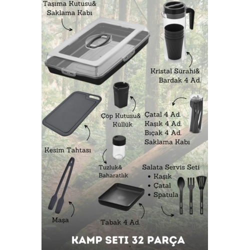 41 Parça Kamp Seti Piknik Seti Outdoor set