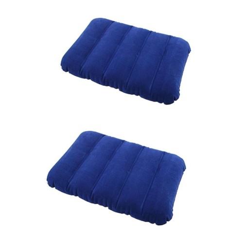 Kadife Kaplı Kamp Yastığı Şişme Yastık 2 Adet