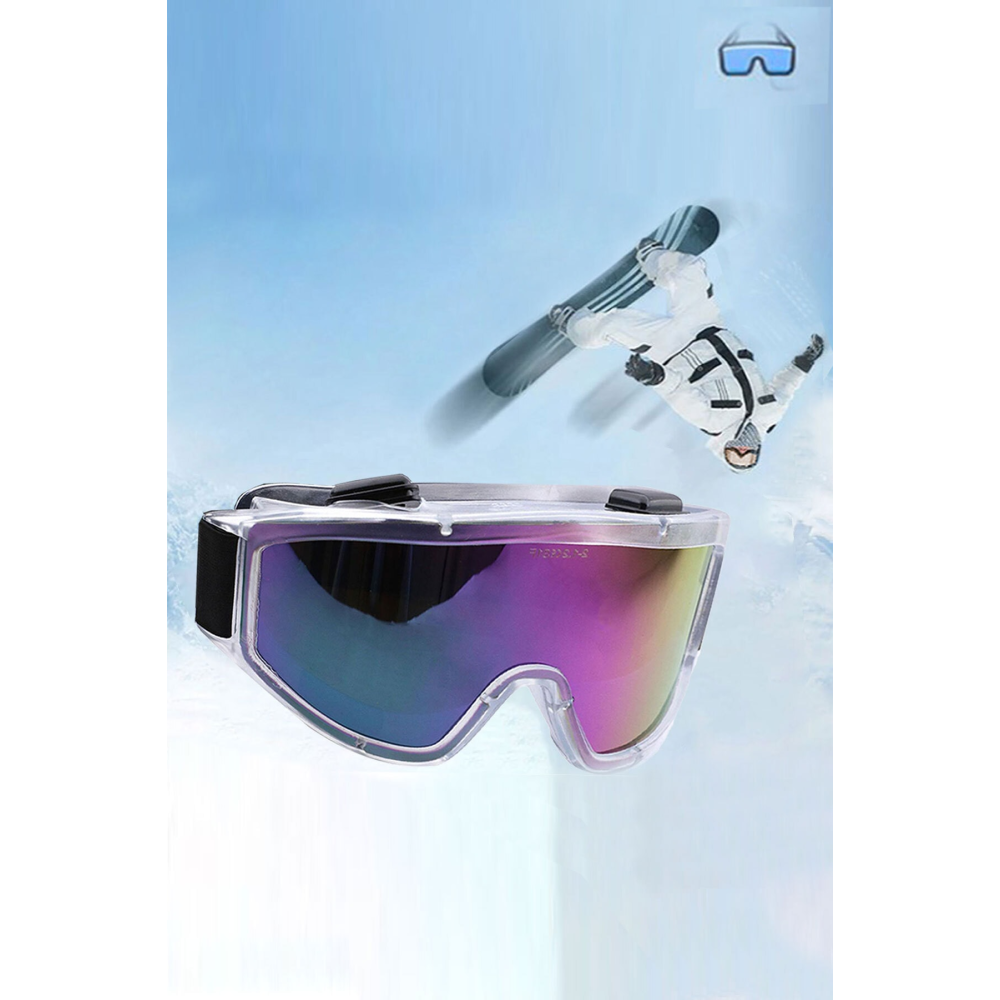 Kayak Gözlüğü Ventilli Güneş Kar Gözlük Gökkuşağı Snowboard Glasses Ekonomik Seri Gözlük
