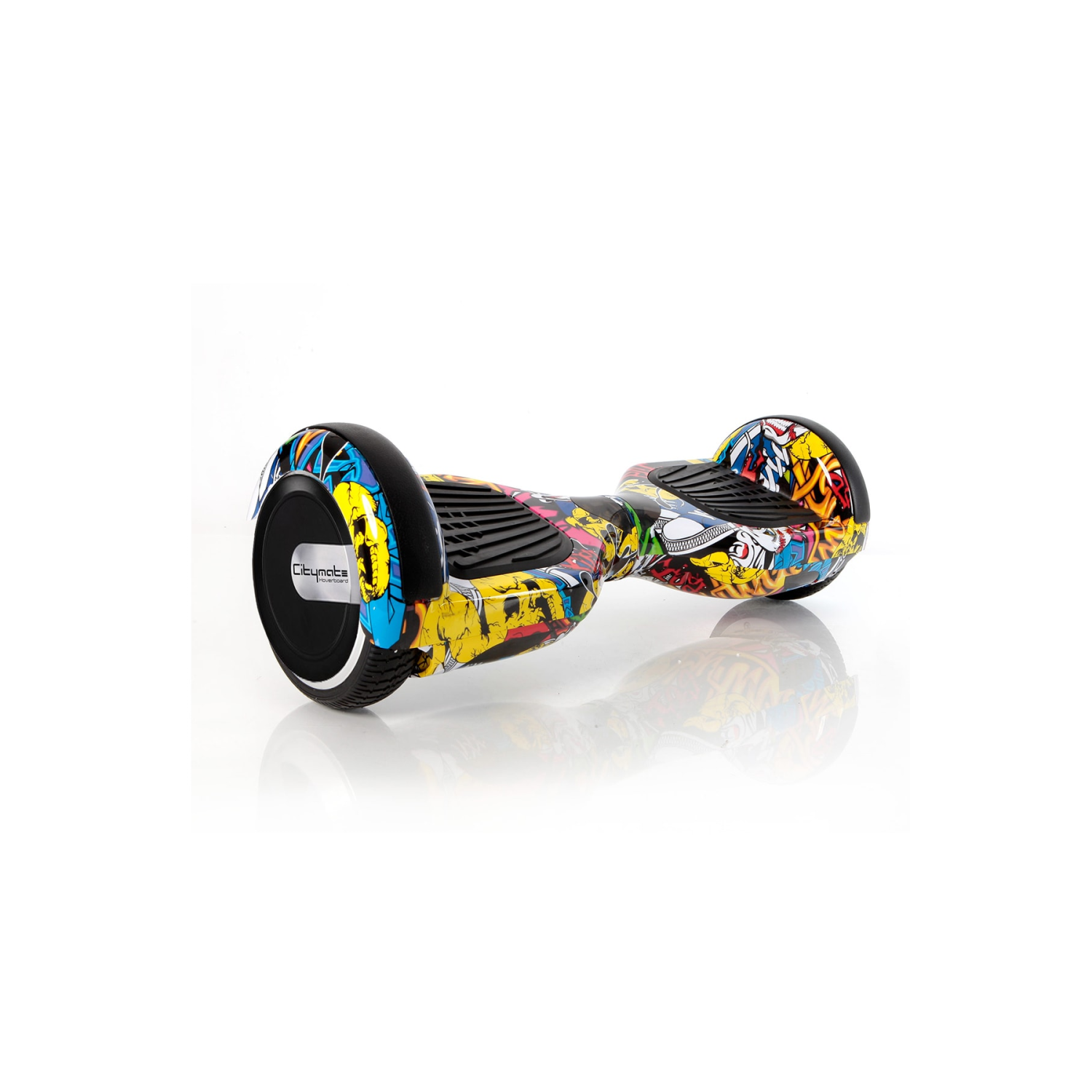 Elektrikli Kaykay Hoverboard 6.5 Inch Kurukafa Grafity Desenli Akıllı Denge -çanta Hediyeli