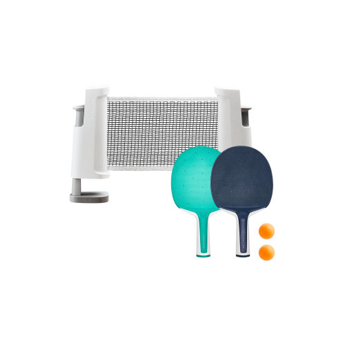 Rollnet Masa Tenisi Seti - 2 Raket / 2 Top - Beyaz / Gri