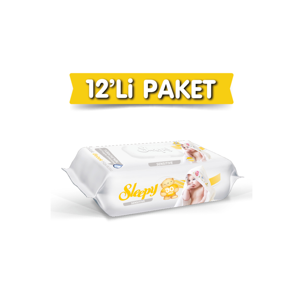 Sensitive Islak Havlu 12x90 Lı 12 Paket 1080 Yaprak