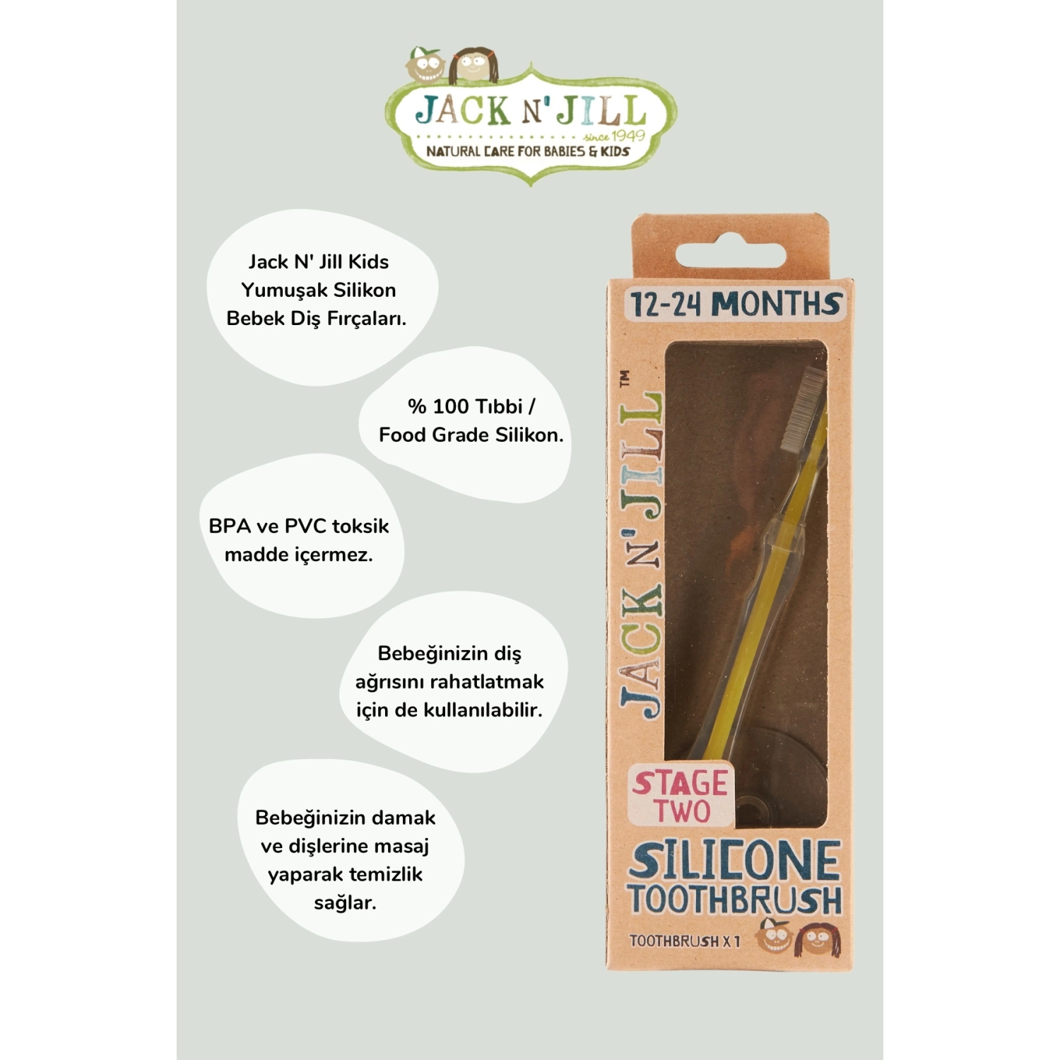 Silikon Diş Fırça 12-24 Ay.