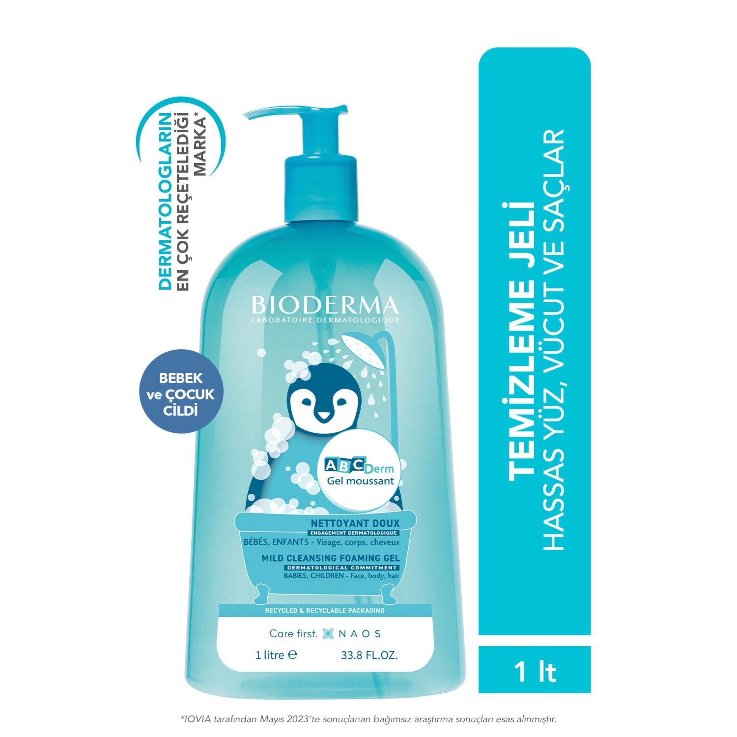 Abcderm Foaming Cleanser 1 L