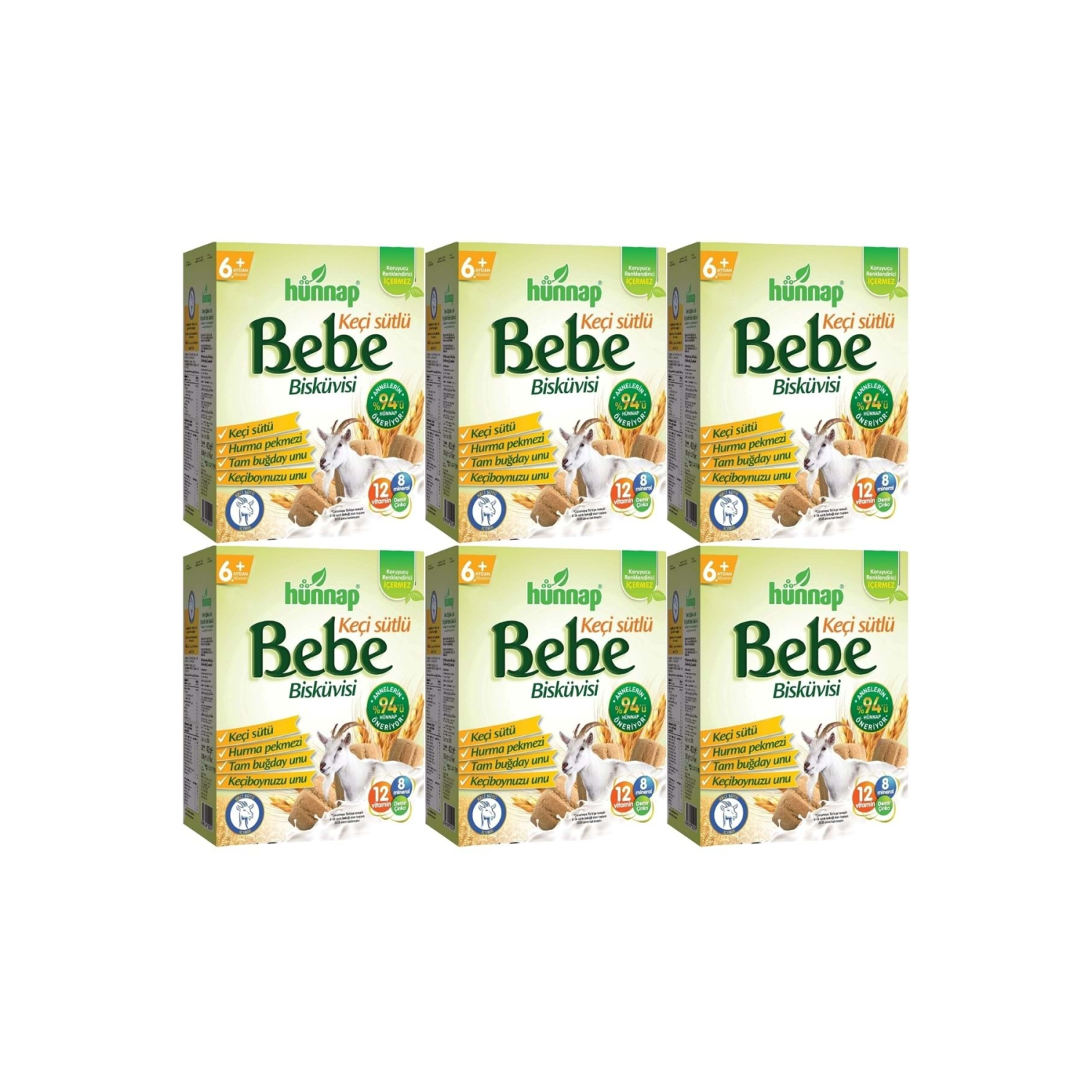 Bebe Bisküvisi Keçi Sütlü 400gr 6 Lı Set (toplam 2400gr)