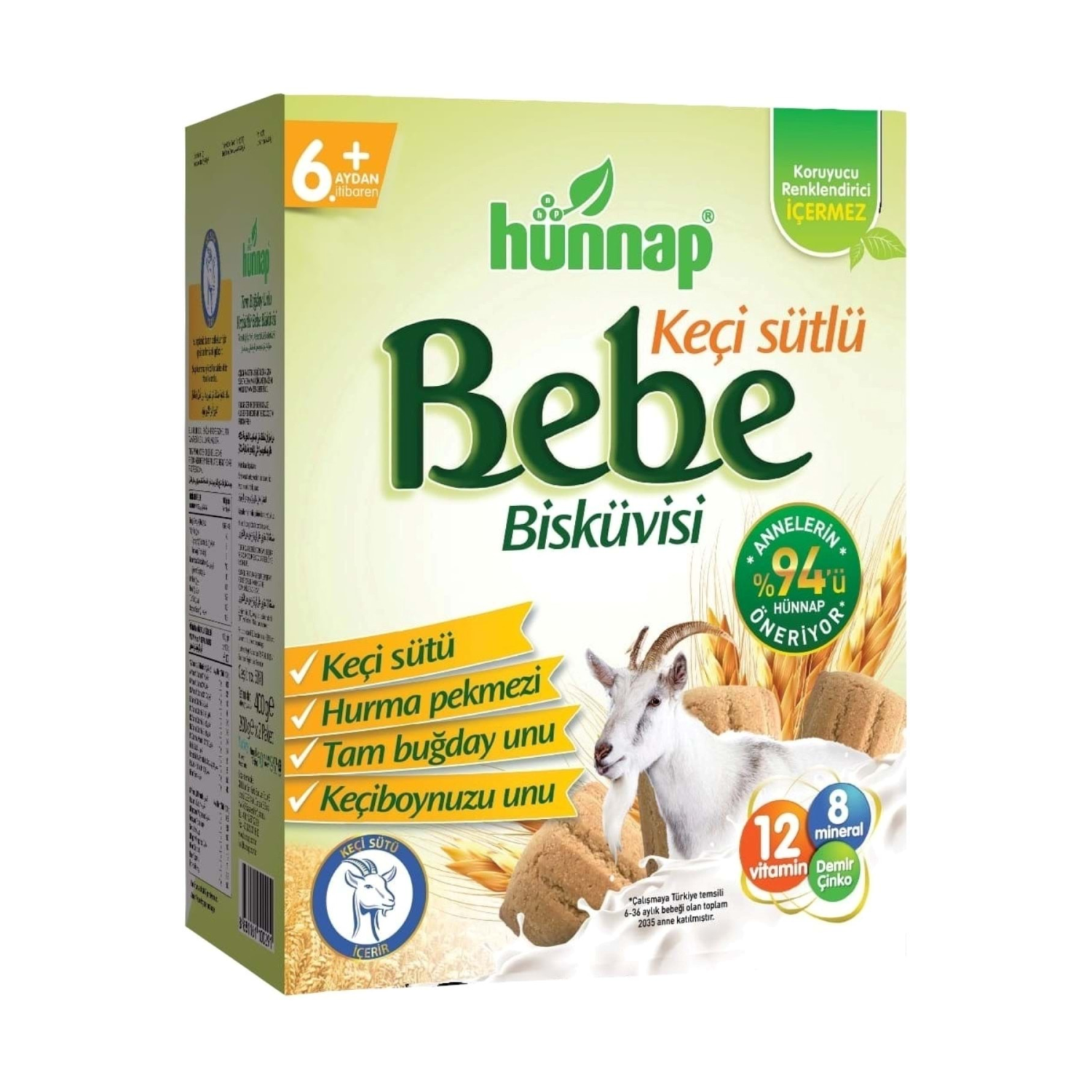Keçi Sütlü Ve Vitaminli Bebe Bisküvisi 400 gr