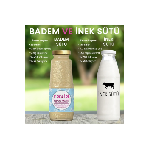 100% Badem Sütü Konsantresi / Vegan Ve Vejeteryan Beslenme -270gr