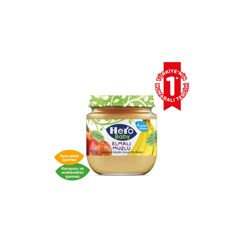 Baby Elma Muz Püreli Kavanoz Mama 125 g