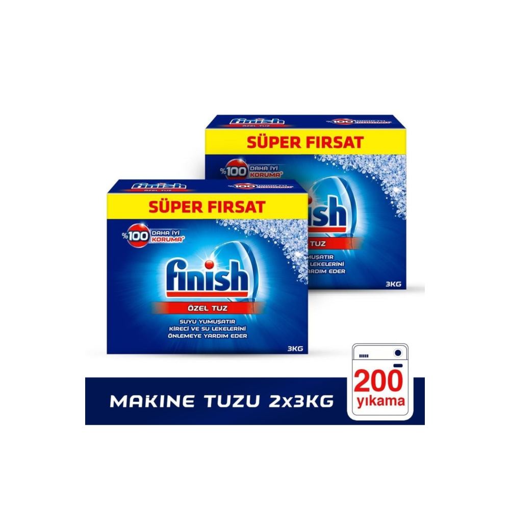 Kireç Kalıntılarına Karşı Koruyucu Bulaşık Makinesi Tuzu 6000 G (2 X 3000)