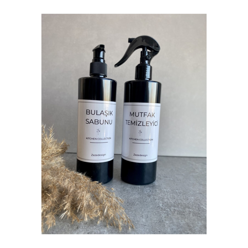 Siyah Plastik Bulaşık Sabunu-mutfak Temizleyici Şişesi