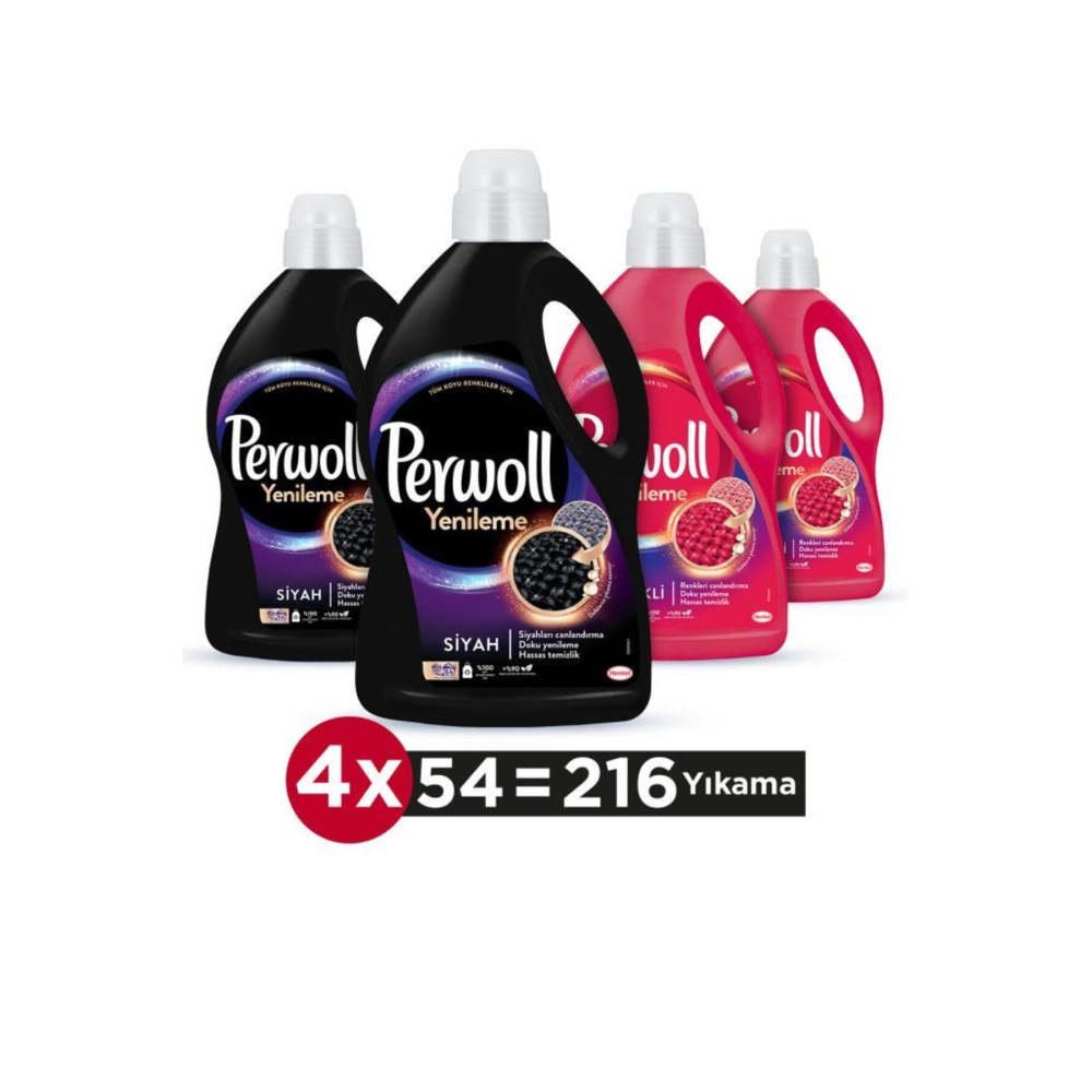 Hassas Bakım Sıvı Çamaşır Deterjanı 4 X 2.97 (216 Yıkama) 2 Siyah + 2 Renkli Yenileme