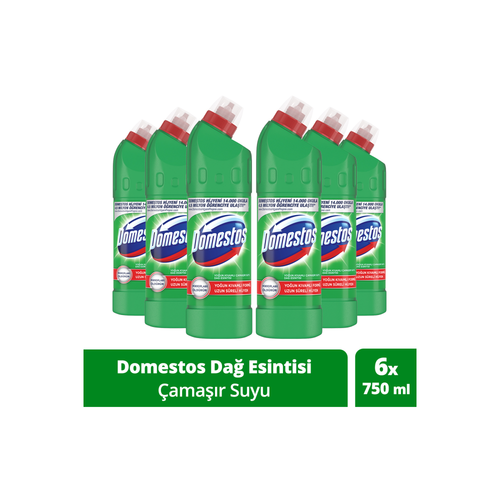 Yoğun Kıvamlı Çamaşır Suyu Dağ Esintisi Maksimum Hijyen 750 ml 6 Adet