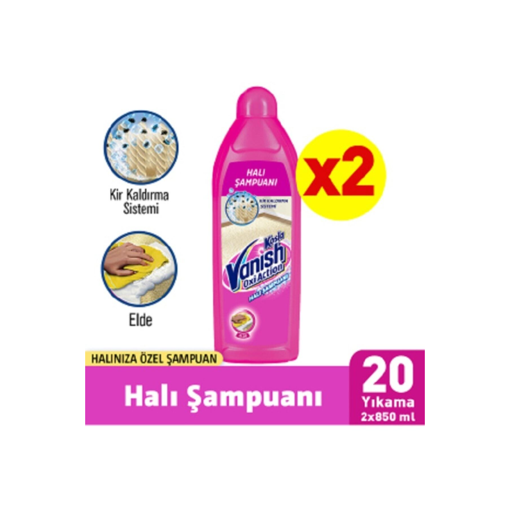 Kosla Halı Şampuanı Elde Yıkama 2x850 ml