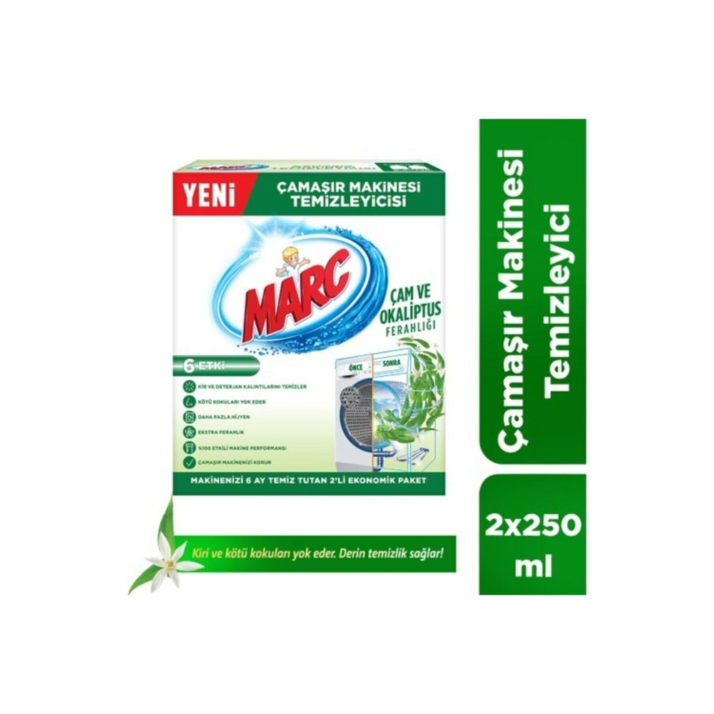 Çamaşır Makinesi Temizleyicisi Çam ve Okaliptus Ferahlığı 2x250 ml
