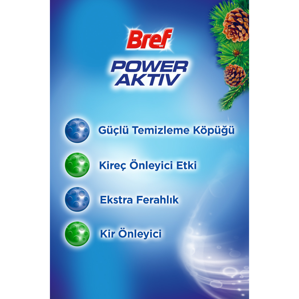 Wc Power Aktiv Duopack Katı Tuvalet Bloğu 3 Çam 2 Okyanus, 5 X 2'li Paket