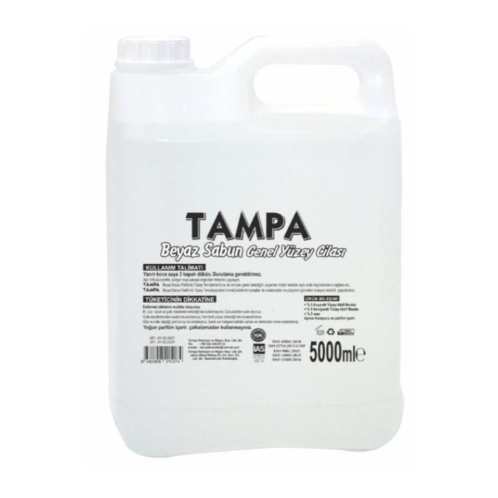 Beyaz Sabun Kokulu Genel Yüzey Cilası 5 Lt