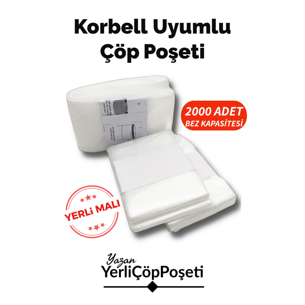 15/16lt Uyumlu Yerli Malı Poşet - 4 Paket - 2000 Adet Bez Kapasitesi