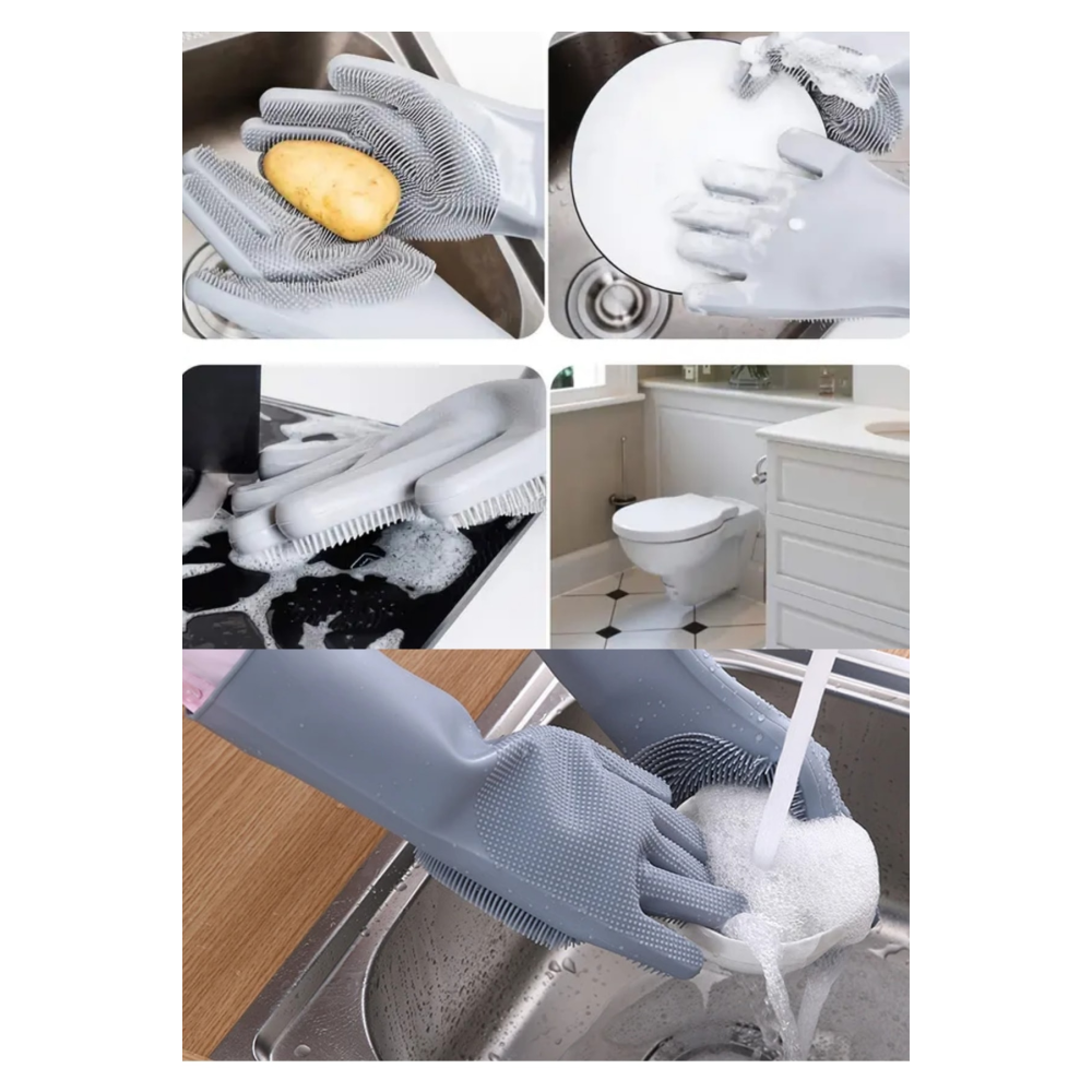 Tırtıklı Sihirli Silikon Bulaşık Eldiveni