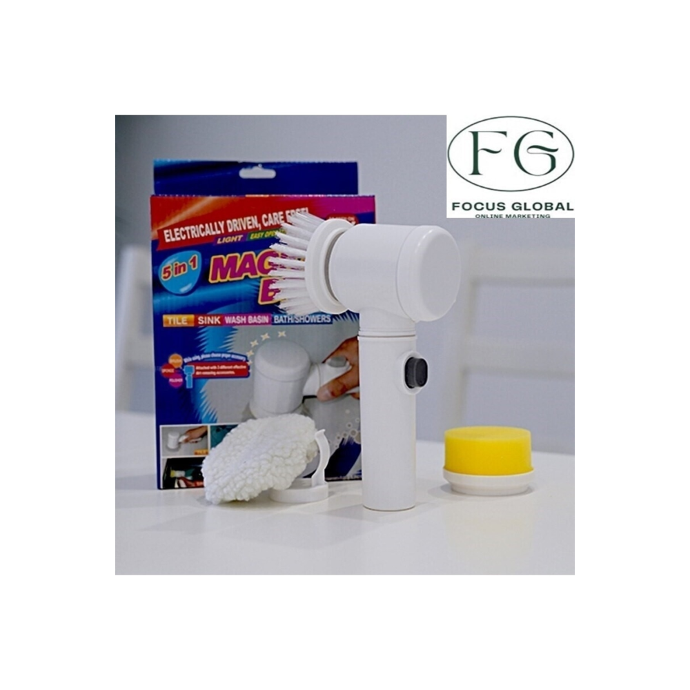Şarjlı 3 Başlıklı Otomatik Temizleme Fırçası Oto Tuvalet Lavabo Küvet Temizlik Fırçası Magic Brush