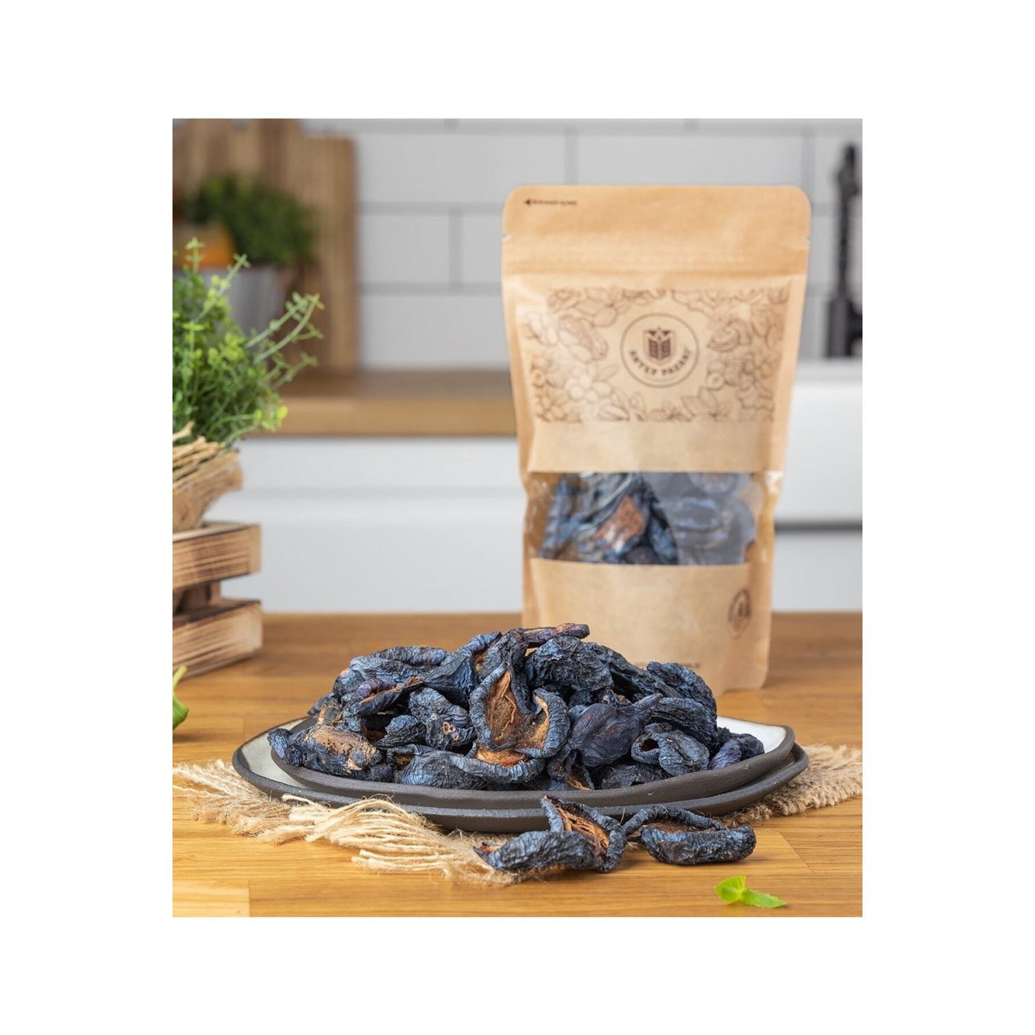 Erik Kurusu - Dilimlenmiş  Siyah Erik Kurusu - 400 gr