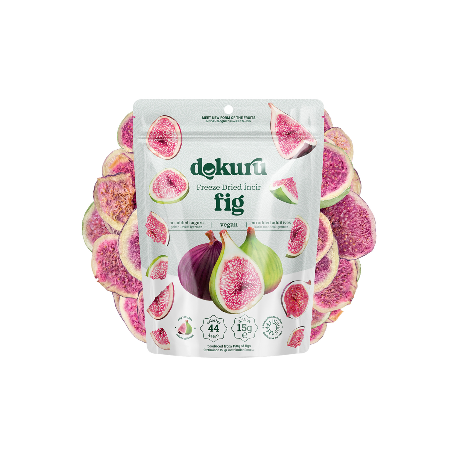 İncir Kuru Meyve Cipsi - Dondurularak Kurutulmuş Freeze Dried Çıtır İncir