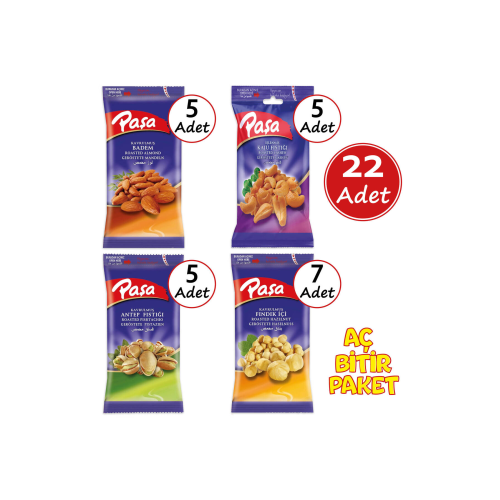 Paşa Karışık 40 gr X 22 Adet (NATUREL 1. KALİTE)