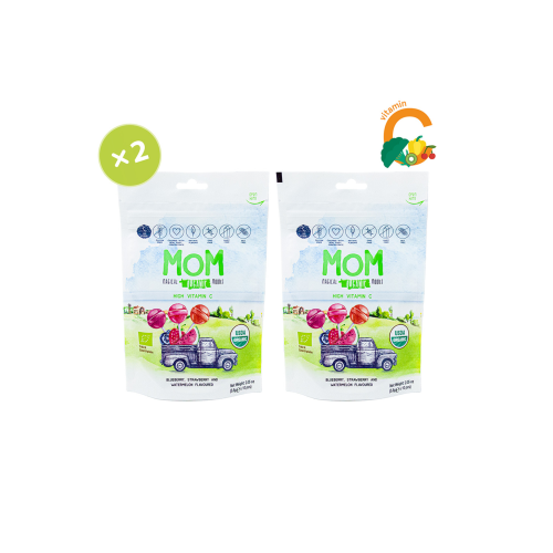 2'li Organik Lolipop (çilek, Karpuz, Yaban Mersini Ve C Vitamini) 20 Adet