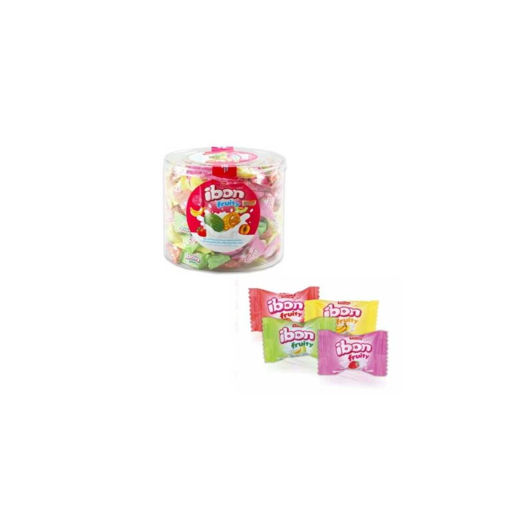 Ibon Sütlü Meyveli Şeker 1000 Gr. Silindir (1 Kutu)