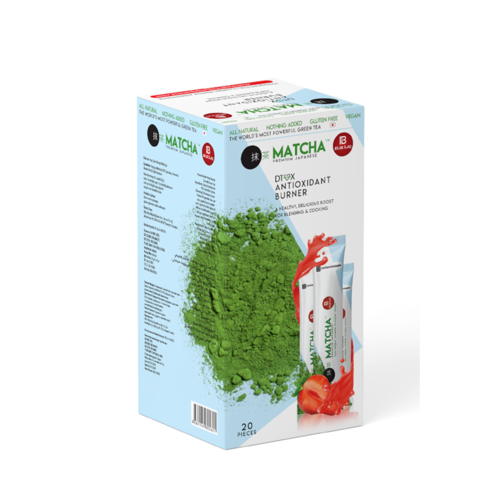 Premium Japanese Çilek Aromalı Detox Burner Form Matcha Çayı 1 Kutu