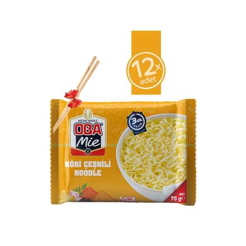 Oba Mie Köri Çeşnili Noodle 12'li