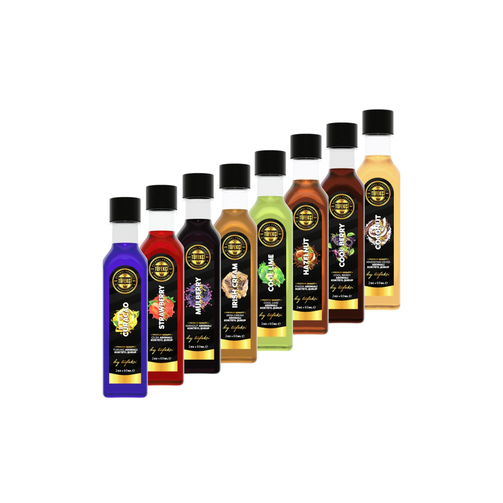 8'li Avantajlı Özel Deneme Seti Gerçek Şeker Pancarı Kahve Ve Kokteyl Şurubu 8x60ml