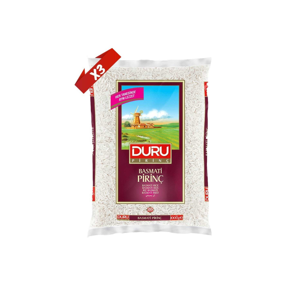 3'lü Basmati Pirinç Paketi X3 Adet 1kg