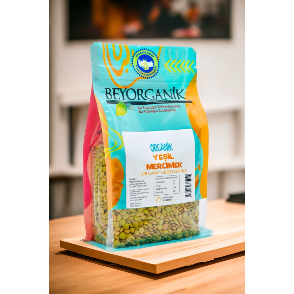 Organik Yeşil Mercimek 500gr
