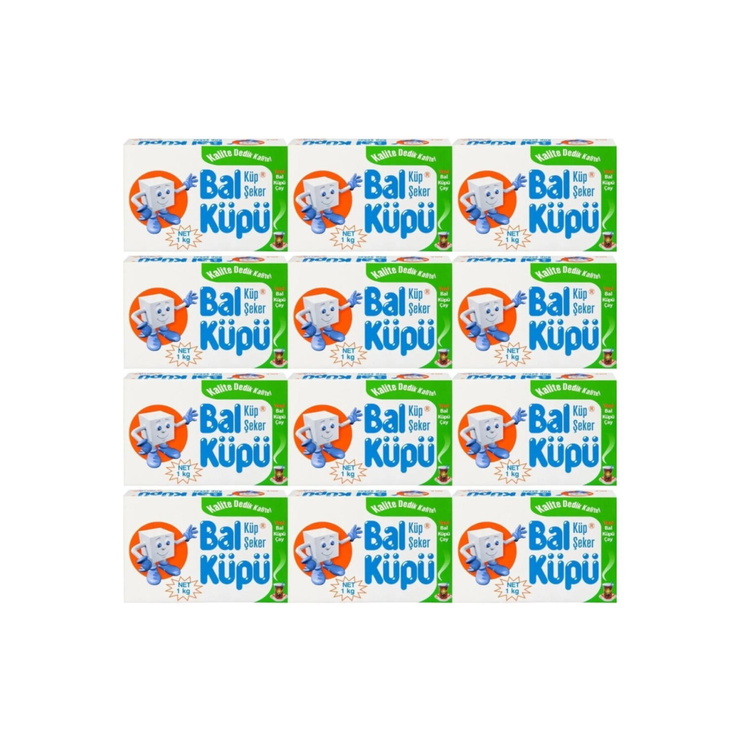 Balküpü Küp Şeker 360 Adet 1 Kg 12 Adet