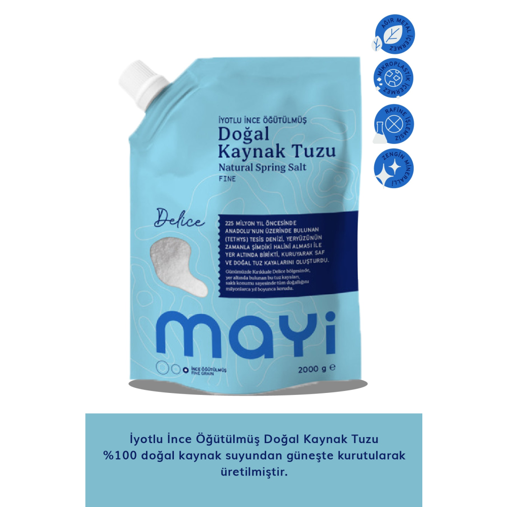 Mayi Doğal Tuz (İyotlu İnce) 2 Kg