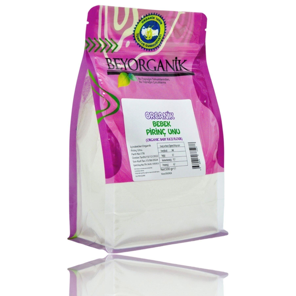 Organik Bebek Pirinç Unu 500gr