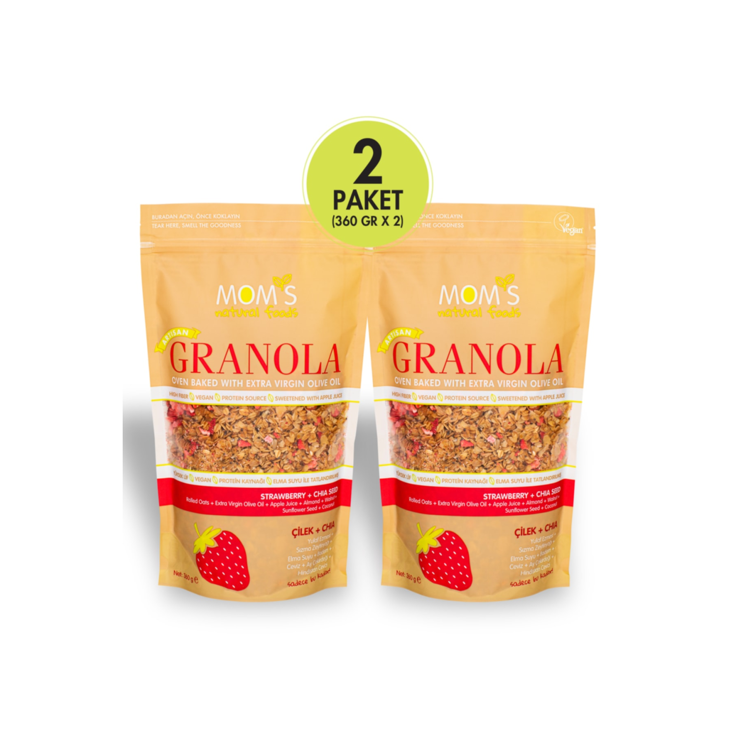2'li Çilek - Chia Granola 360 G