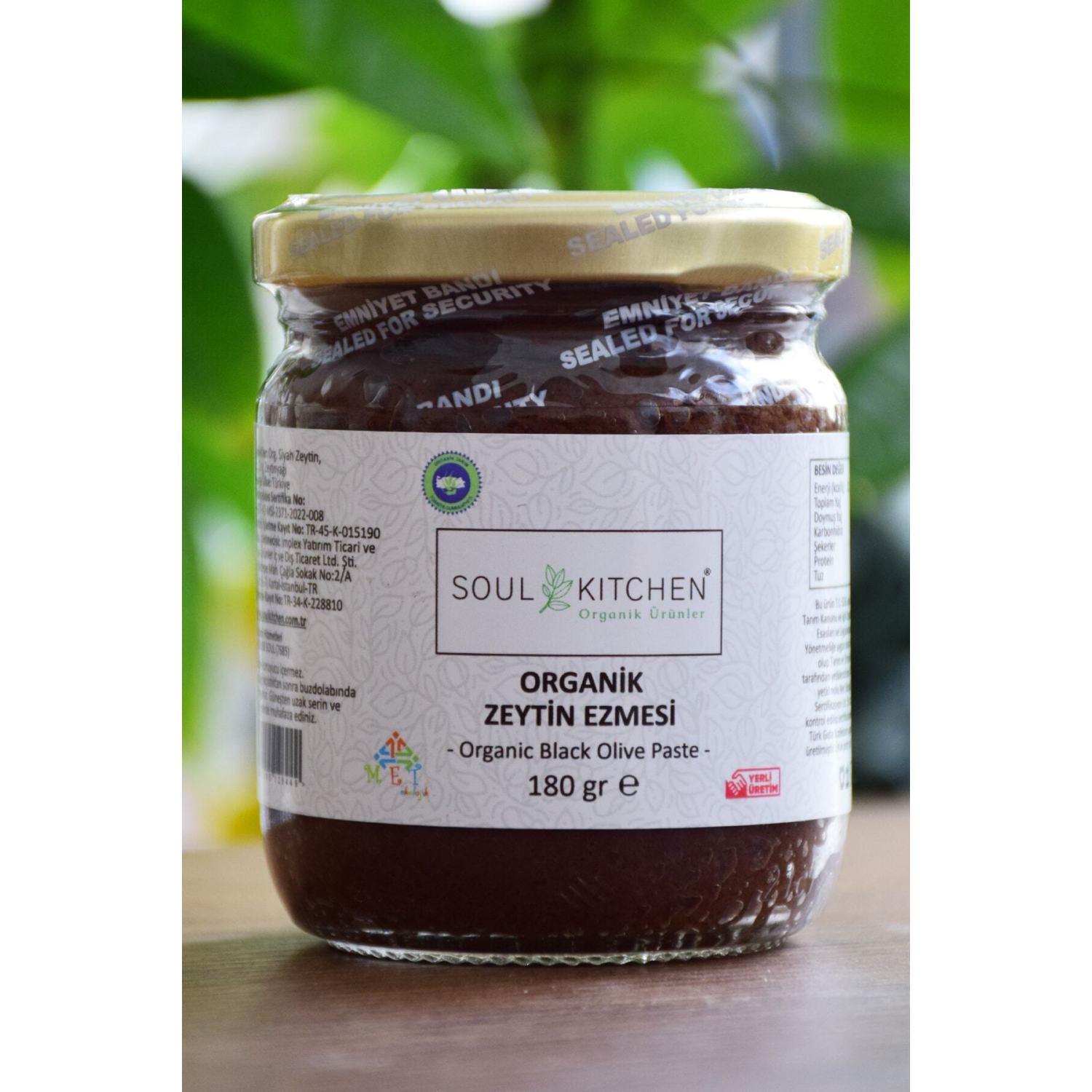 Organik Siyah Zeytin Ezmesi 180gr