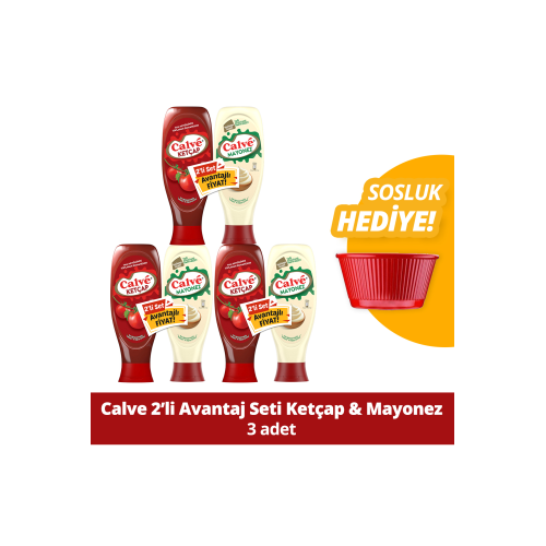 Ketçap 600 G Mayonez Yağı Azaltılmış 540 G 2'li Set X3 Adet