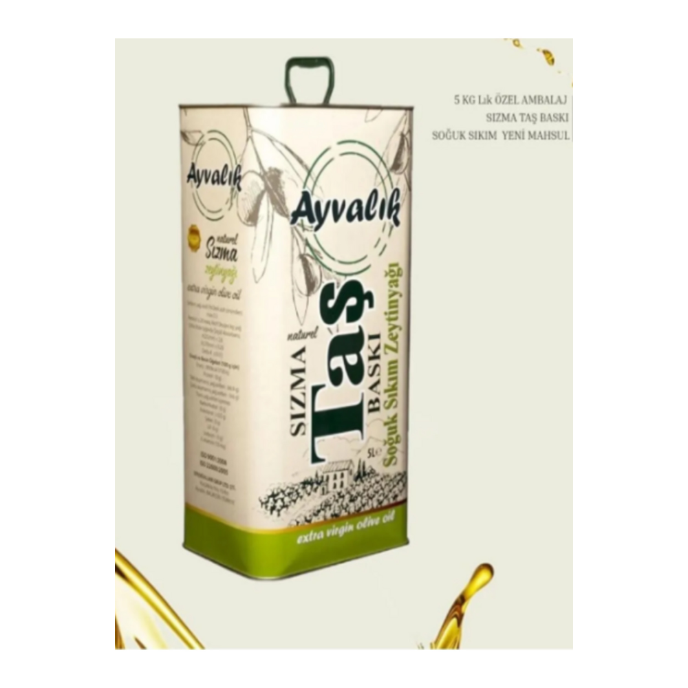 Naturel Sızma Soğuk Sıkım Zeytinyağı 5 Lt (4400 GR) Teneke