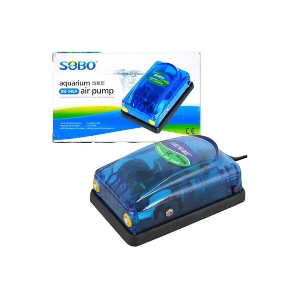 348a Çift Çıkışlı Akvaryum Hava Motoru