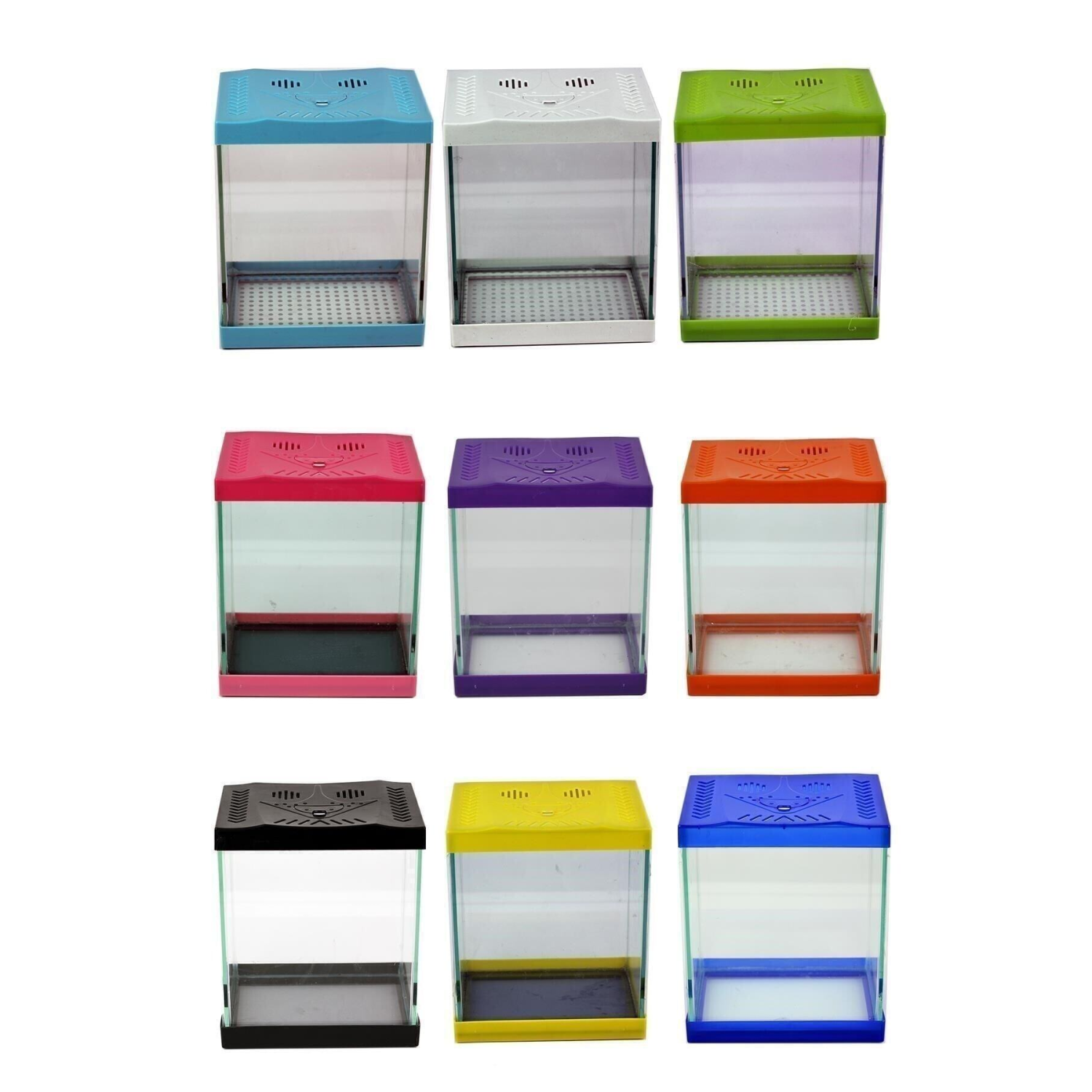 Ibrahimli Petshop Renkli Mini Akvaryum 23x20x14,5 Cm