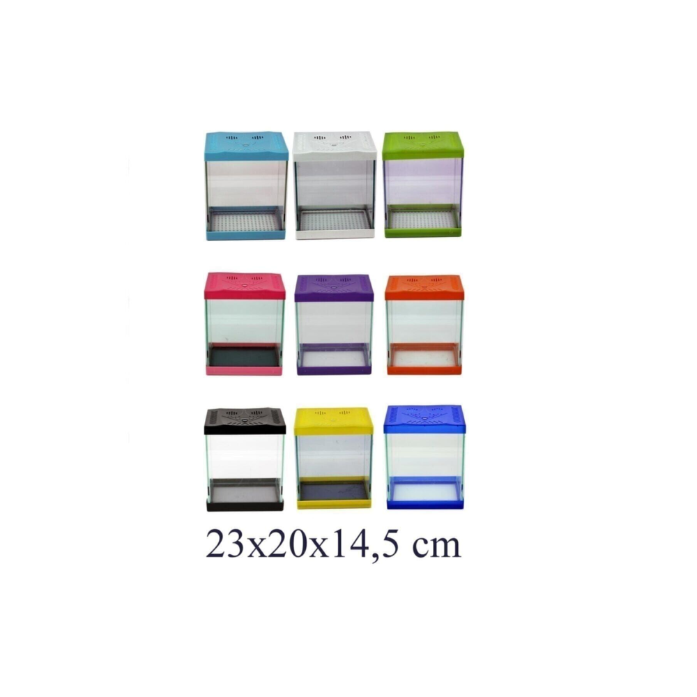 Ibrahimli Petshop Renkli Mini Akvaryum 23x20x14,5 Cm