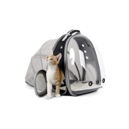 Fileli Açılabilir Şeffaf Astronot Kedi Köpek Evcil Hayvan Taşıma Çantası