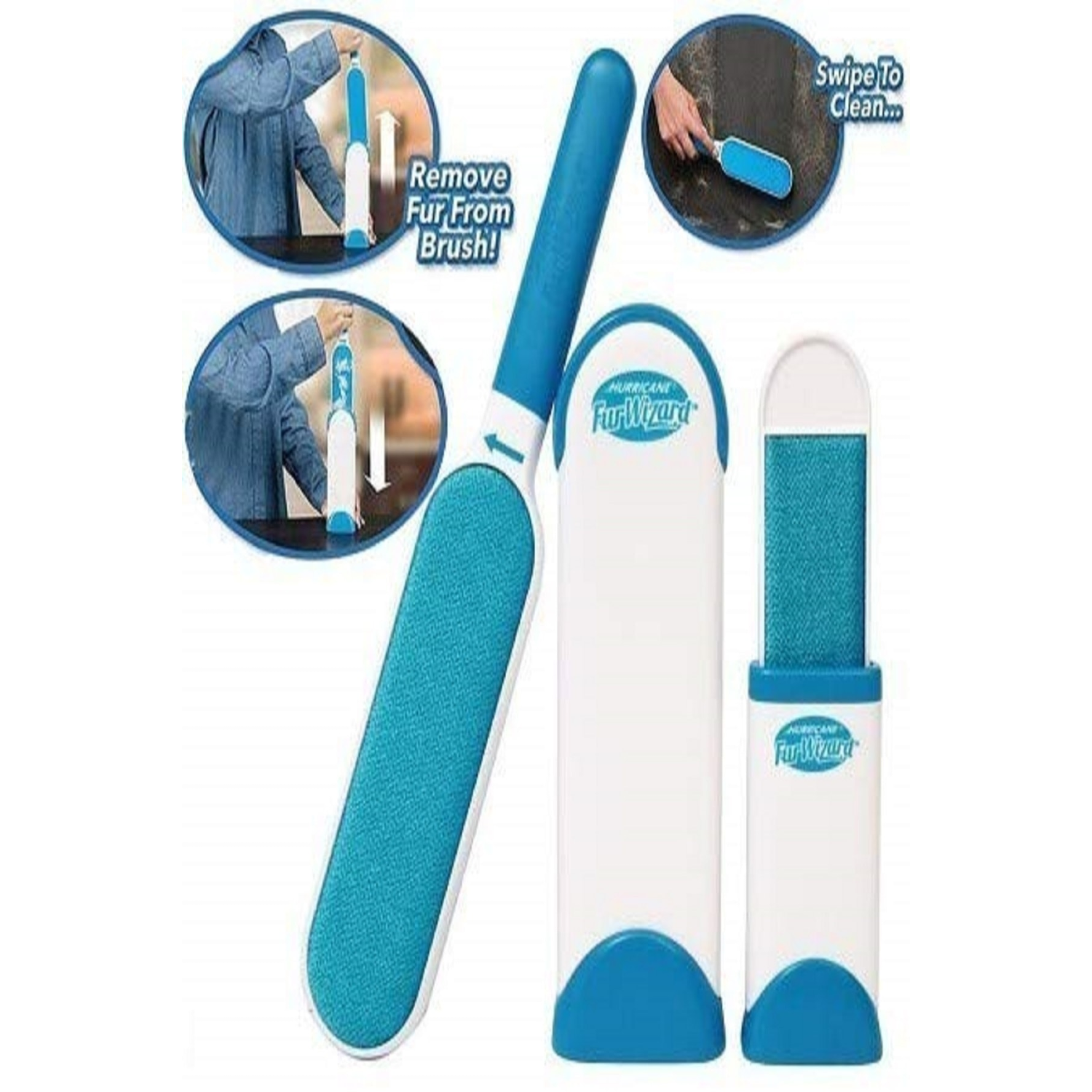 Fur Wizard Kendini Temizleyen Toz-tüy Toplama Fırça Seti